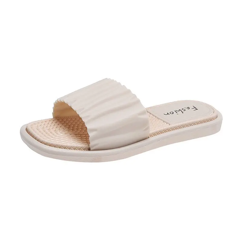 

Female Shoes Slippers Soft Luxury Slides Lady Platform 2021 Comfort Designer Girl Flat Summer Basic Rubber Fabric PU Female Shoe
