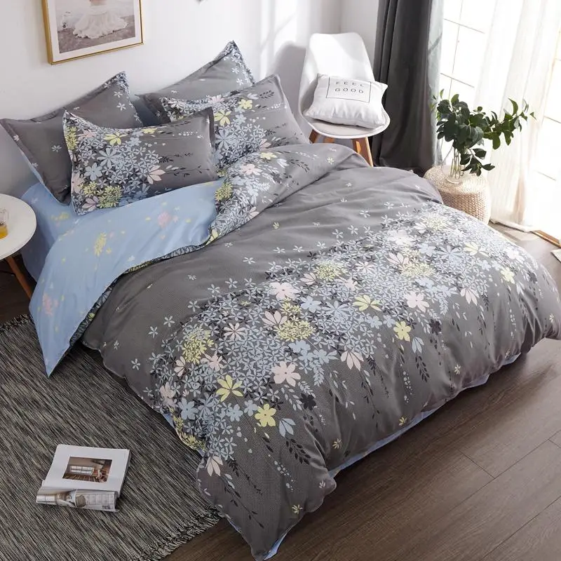 58 Текстильные Кита из мультфильма серого цвета для пододеяльник наволочка