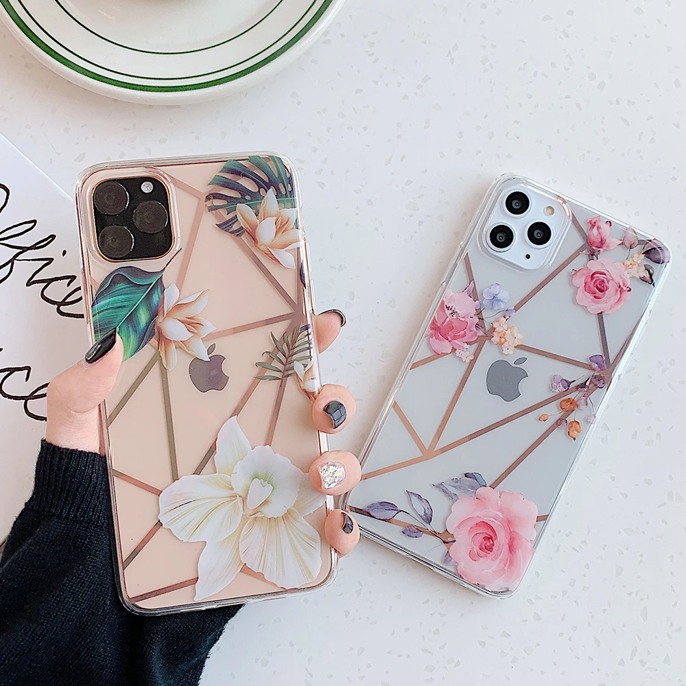 LOVECOM листья и ананас Прозрачный чехол для телефона для iPhone 11 Pro Max XR XS Max 7 8 Plus X Прозрачная мягкая Гальваническая задняя крышка