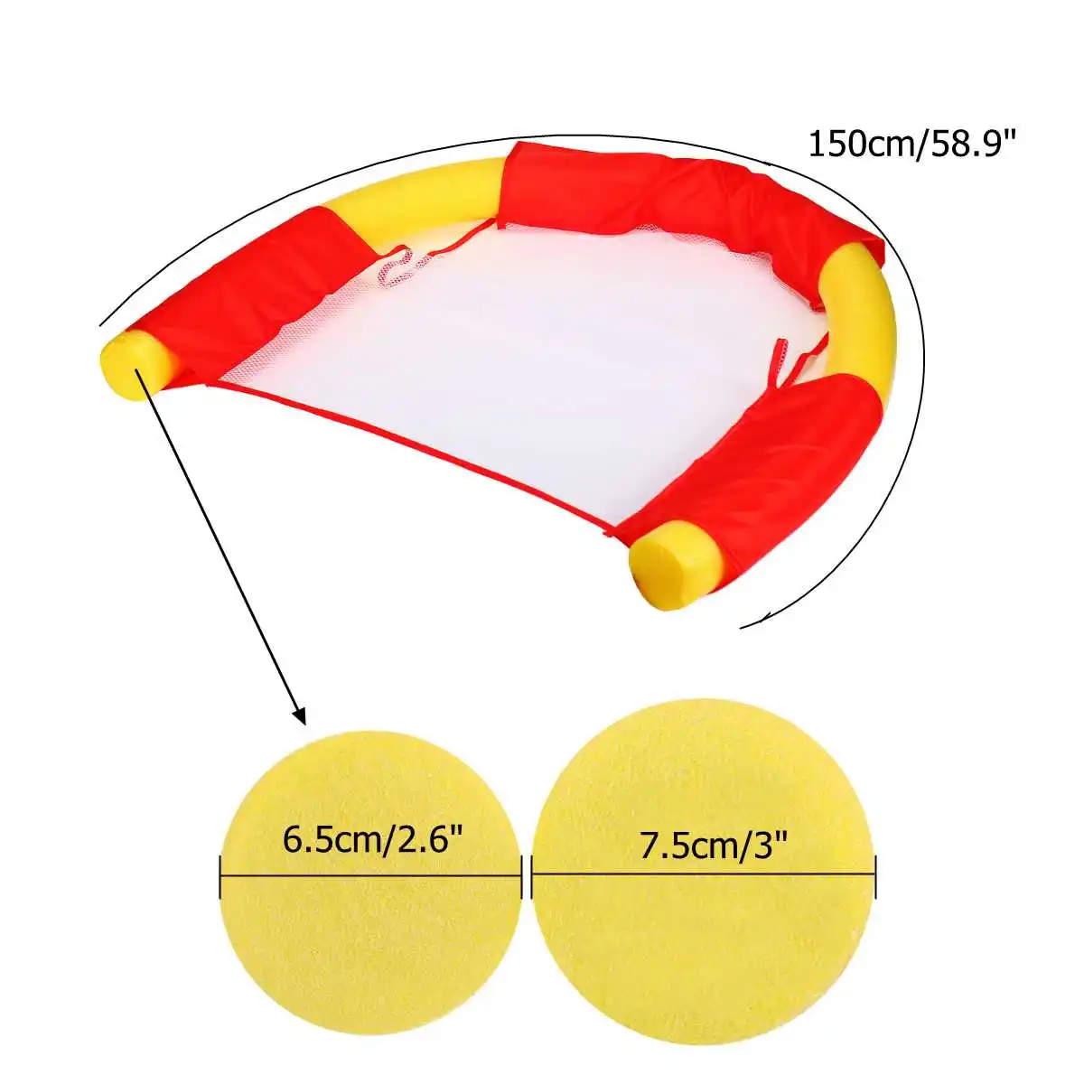 

1PCS Floating Pool Noodle Net Sling Mesh Float Chair Net for Swimming Pool Party Kids Adult Bed Seat Water Relaxation