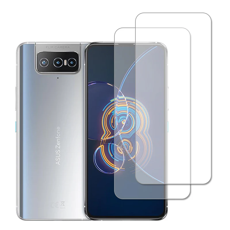 Protector de pantalla de cristal templado para tel&eacute;fono, pel&iacute;cula protectora para Asus Zenfone 8, ZS672KS, ZS672KS, 2 uds.-0