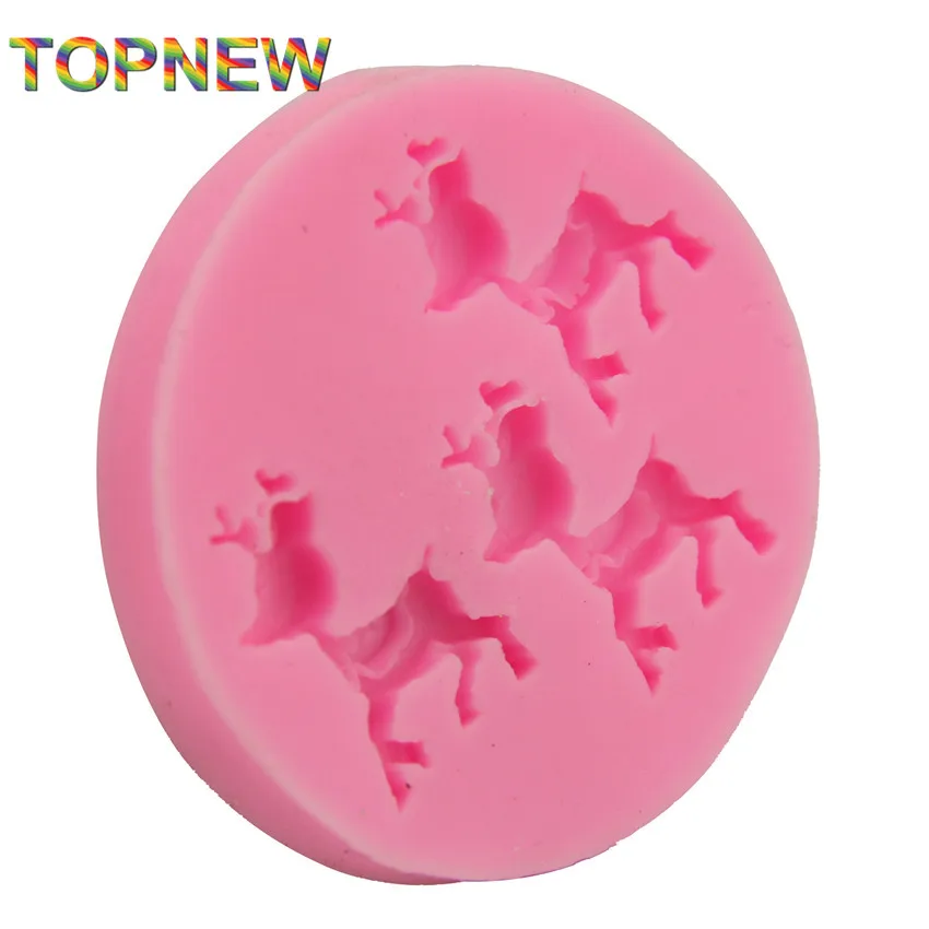 3D Силиконовая форма сделай сам в виде оленя для пищевых продуктов инструменты