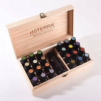 25 grids wooden storage box organizer for essential oil carrying case aromatherapy container treasure jewelry storage box