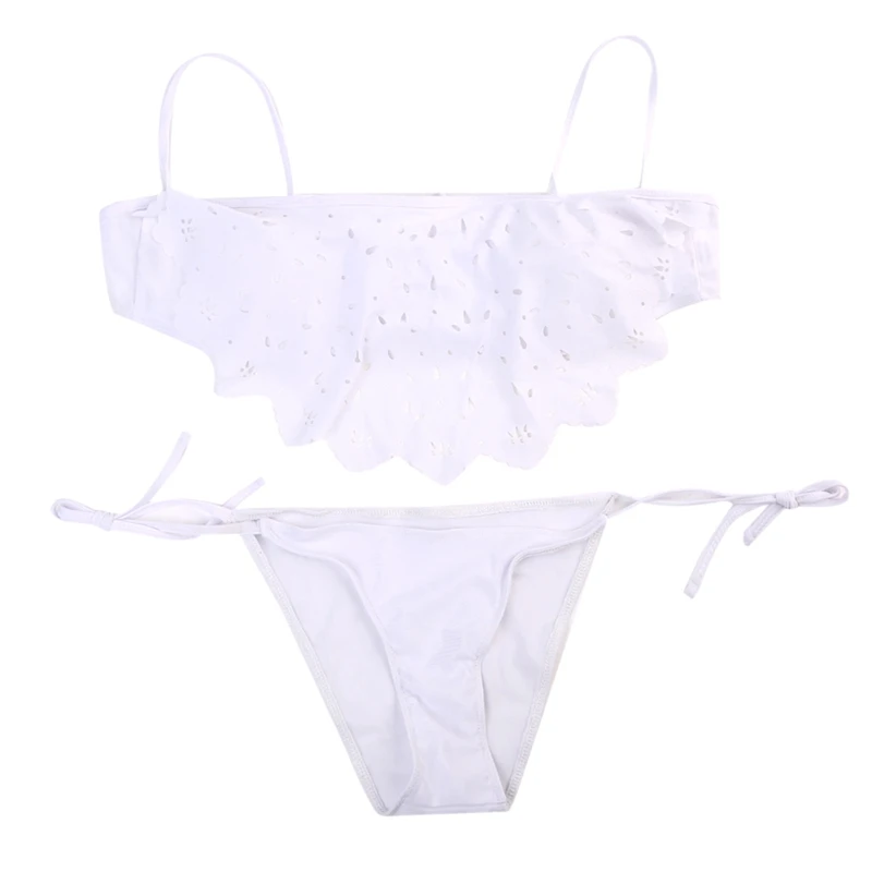 Новинка 2020 сексуальный женский комплект бикини пуш-ап с оборками бандажный