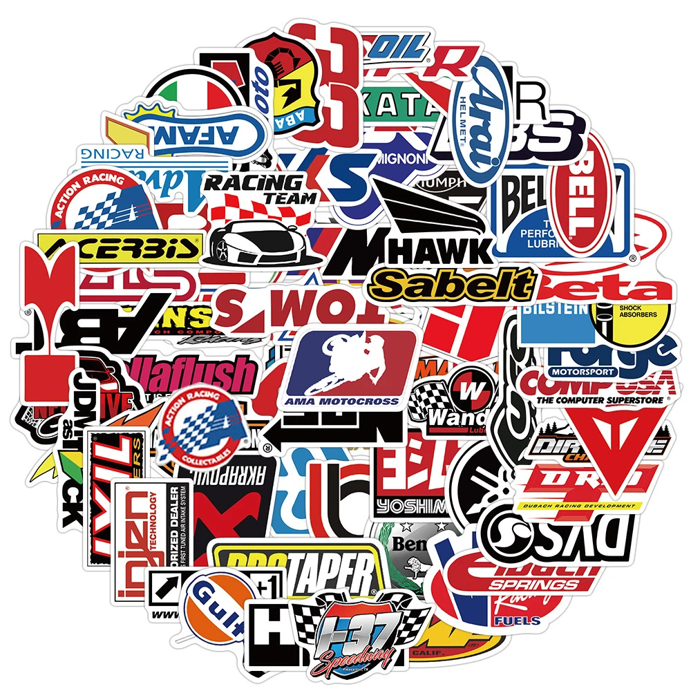 

10/50/100PCS Cool Racing Car JDM Stickers Aesthetic Laptop Phone Motorcycle Car Waterproof Graffiti Decal Sticker Packs Kid Toy
