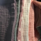 5 шт., хлопковый квадратный муслиновый платок для ухода за ребенком, 4-слойный платок 54DF для стирки водой