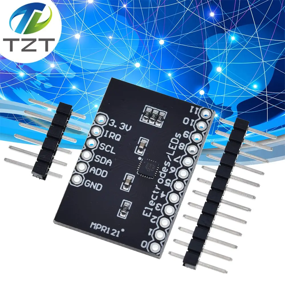 Коммутационная плата TZT MPR121 V12 для Arduino емкостный сенсорный модуль контроллера