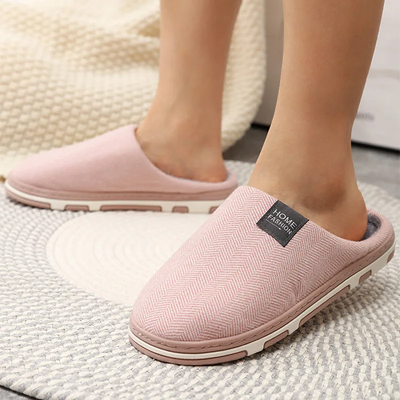 

Winter Shoes for Women Plush Cotton Slippers Home Couple Soft Men's Indoors Furry Ladies Cute Warm Non-slip Ladies Fur Slipper