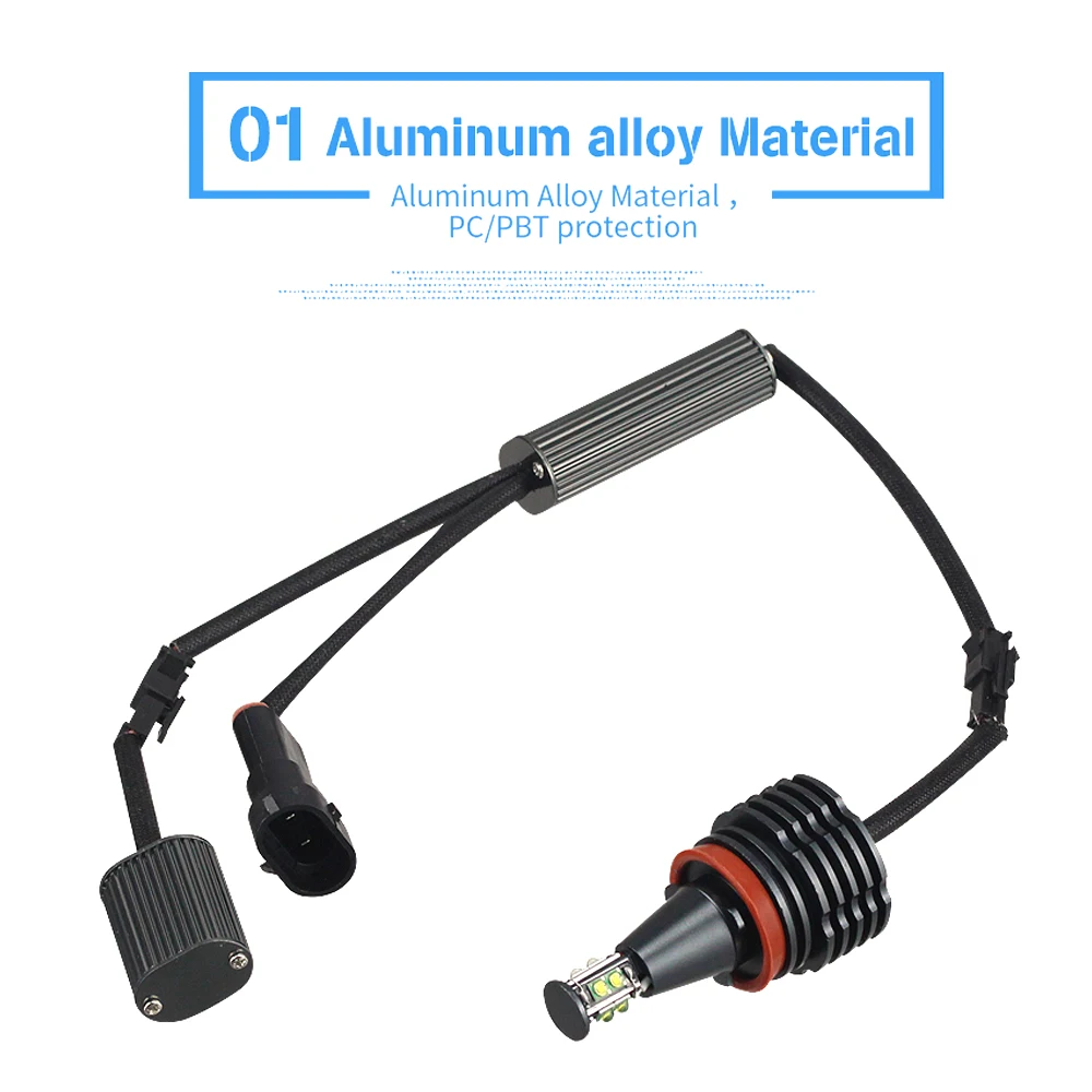 2 шт./лот H8 светодиодные ангельские глазки Автомобильные галогенные кольцевые