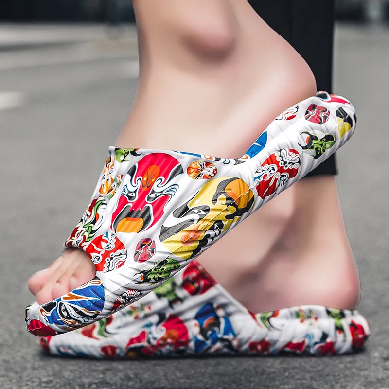 Мужские пляжные тапочки простые женские домашние Нескользящие сандалии и тапки