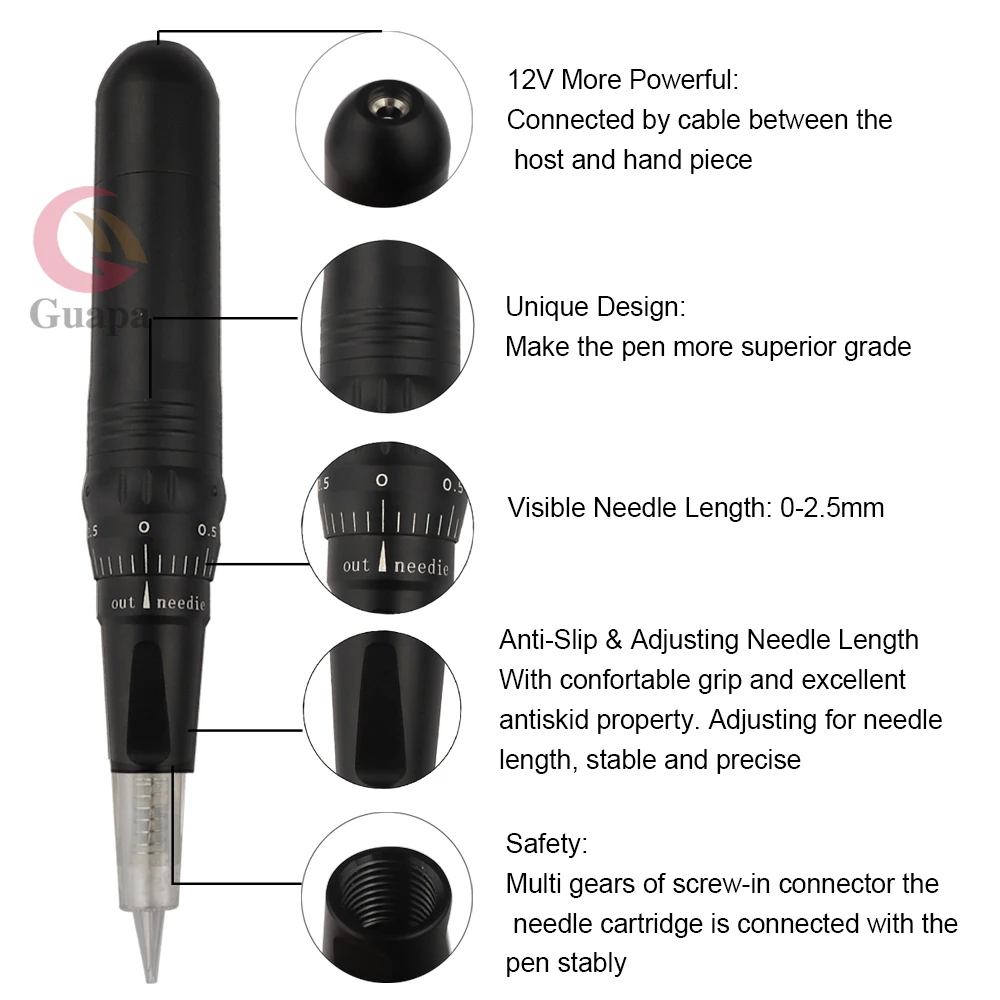 Машинка для микроблейдинга Перманентная ручка макияжа татуажа бровей 12 В