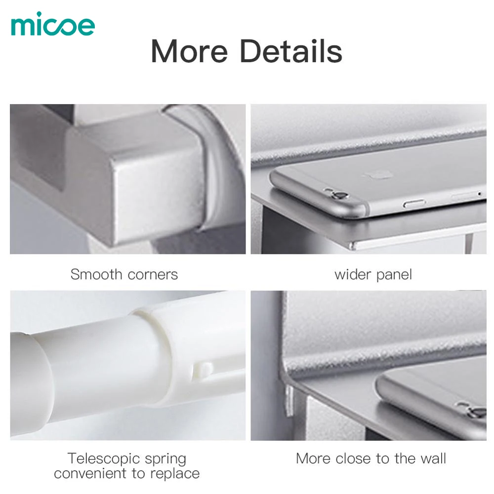 MICOE свободное Пробивное пространство алюминиевый держатель для мобильного