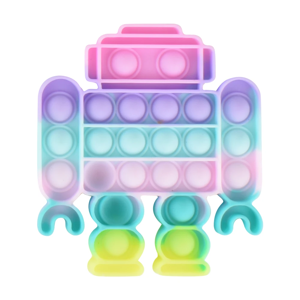 

Tie Dye Fidget Anti-stress Robot Shape Bubble Sensory Stress Relief Toy Autism Special Needs Decompression Relax Pressure