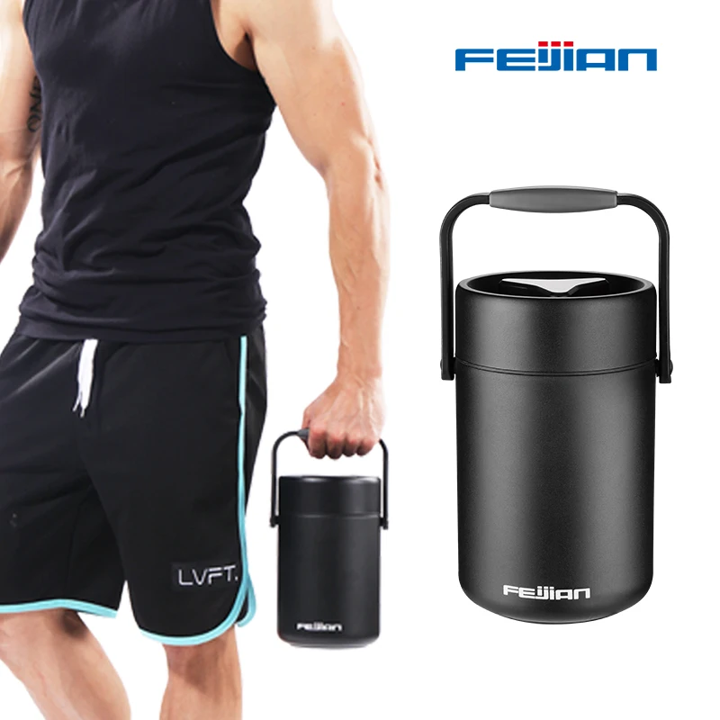 

Feijian 2000ml thermos for food with containers Portable lunch bento box with compartments jar Leak-Proof Thermal Insulation