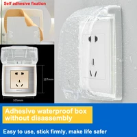 universal 86 type wall socket waterproof box transparent plate switch protection cover outdoor socket box cover protector