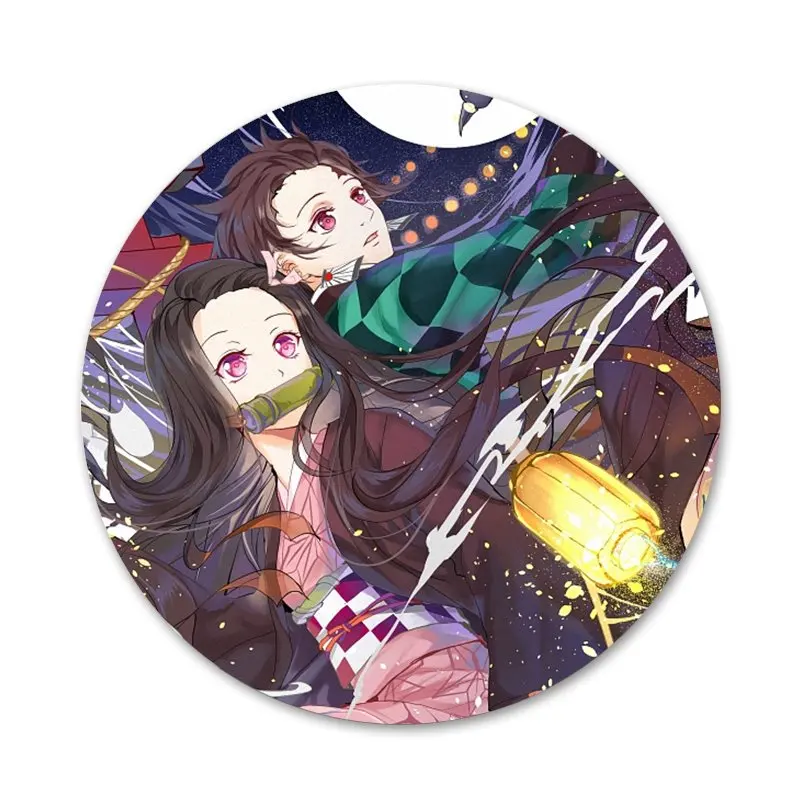 

58mm Animal Kimetsu no Yaiba Icons Pins Badge Decoration Brooches Metal Badges For Backpack Decoration