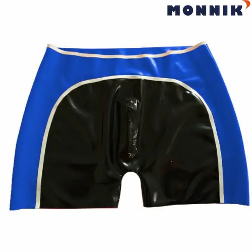 Латексные резиновые мужские боксеры MONNIK 100% темно синие и черные белые нижнее