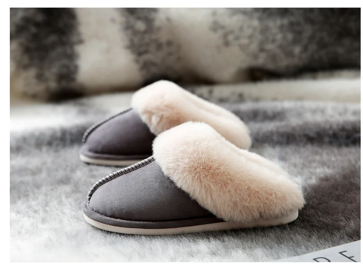 FIFY STORE Pantoufles Chaussons Peluche pour la Maison pour Femme  