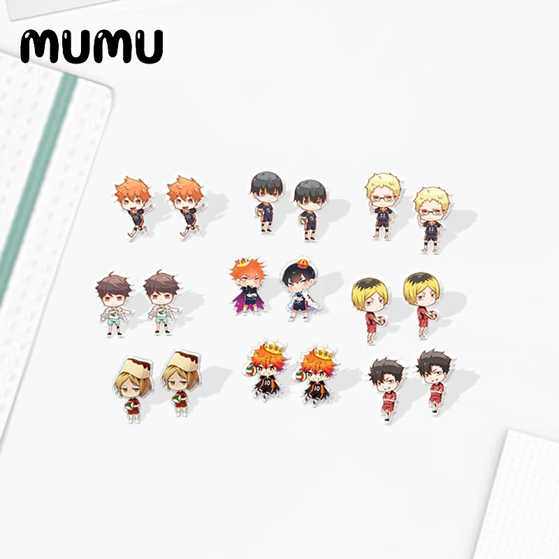

Акриловые серьги Haikyuu для волейбола, 2020, шойо Хината, тобио, кагеяма, аниме, эпоксидные украшения из смолы, серьга для мальчика