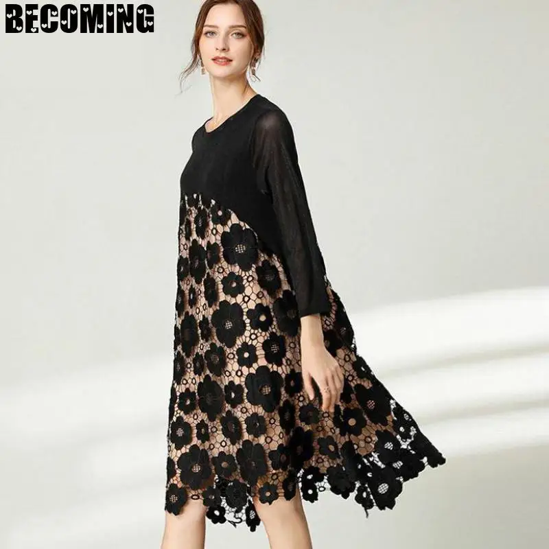 Осеннее высококачественное платье для беременных с длинным рукавом женское