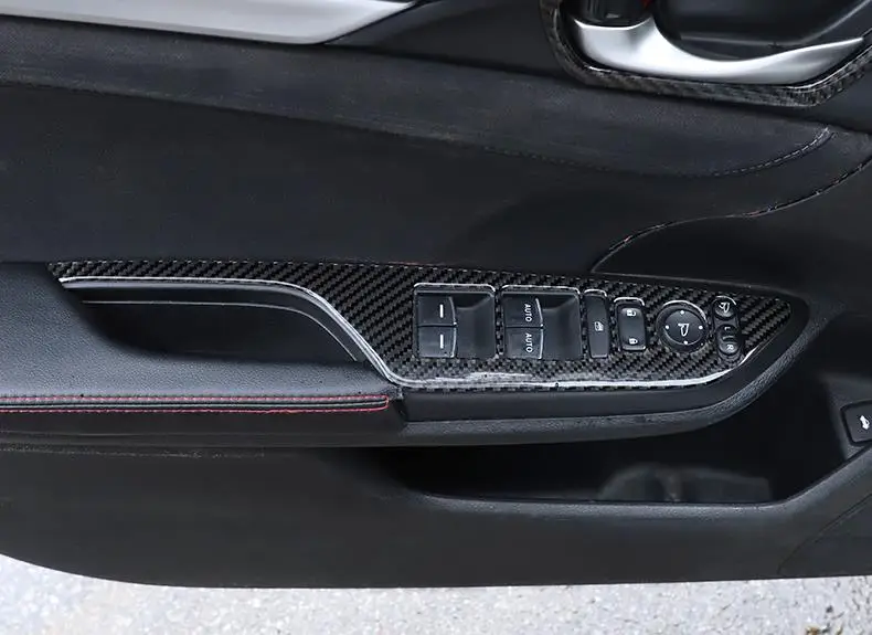 Наклейки для салона автомобиля из углеродного волокна, Накладка для Honda Civic 10th Gen, автомобильные декоративные аксессуары