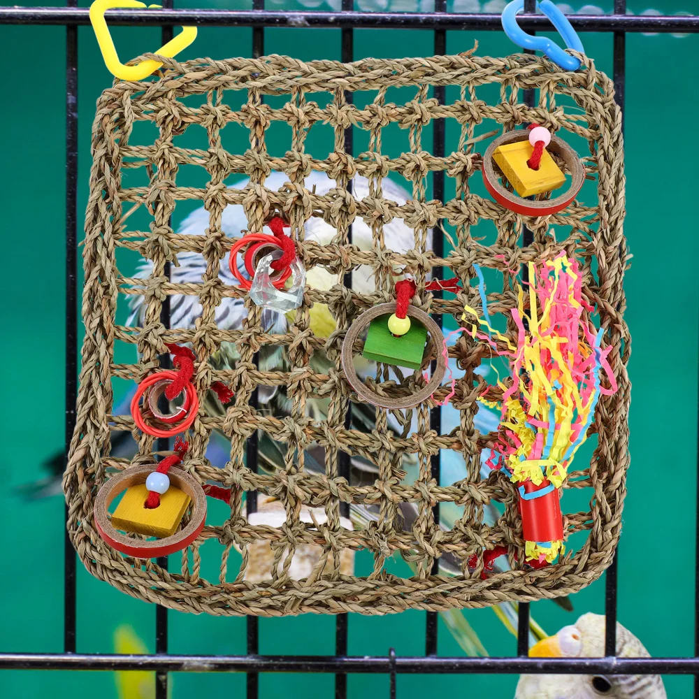 

1PC Parrot Climbing Hanging and Chewing Interactive Play Parrot Net
