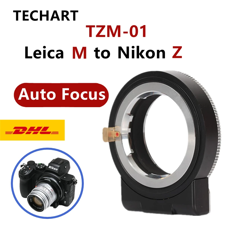 

TECHART TZM-01 Auto Focus Adapter ring for Leica M Zeiss ZM Lens to Nikon Z mount Cameras Z5 Z6 Z7 Z50 Z6II Z7II