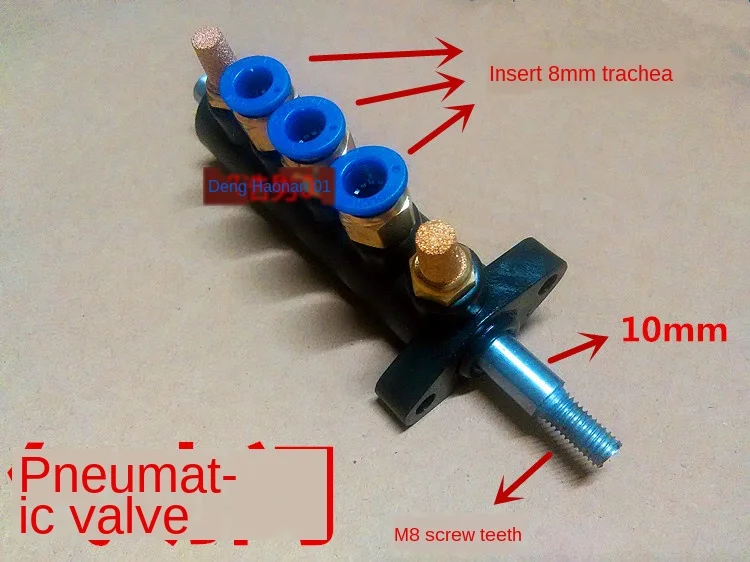 

Tire Removal Machine Parts Pneumatic Valve Five-Way Valve Foot Valve Pneumatic Switch 10mm Plastic Valve