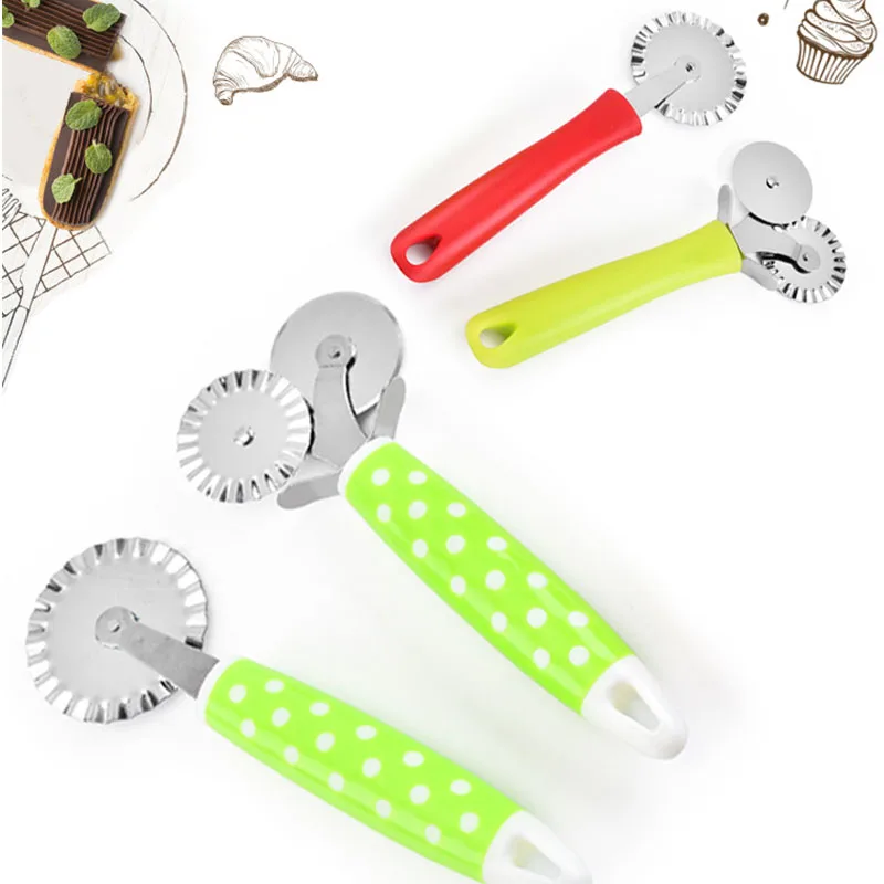 Колесо роликовый слайсер для резки печенья из нержавеющей стали Пицца нож