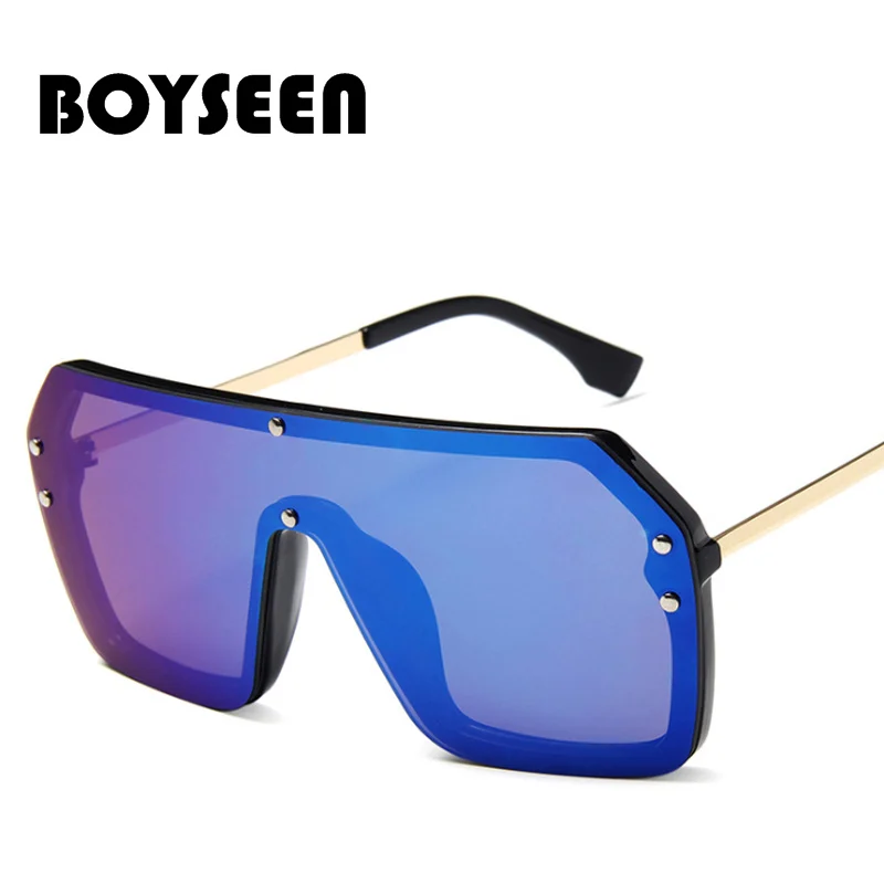 

BOYSEEN European And American Trend New Sunglasses Fashion Big Frame Metal Glasses With Personality Style