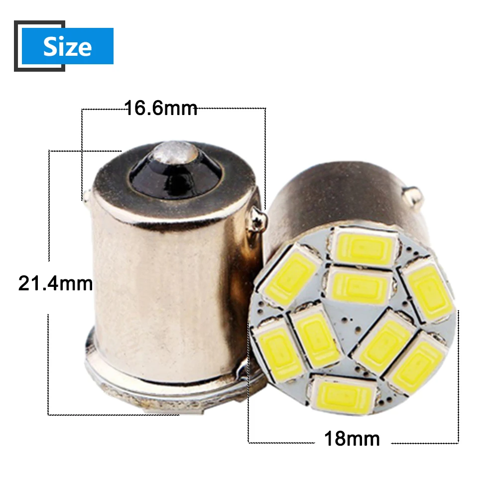 10 шт. 1156 BA15S P21W 5730 9 SMD Led 1157 BAY15D 3156 3157 7440 7443 лампочка резервный индикатор Заднего