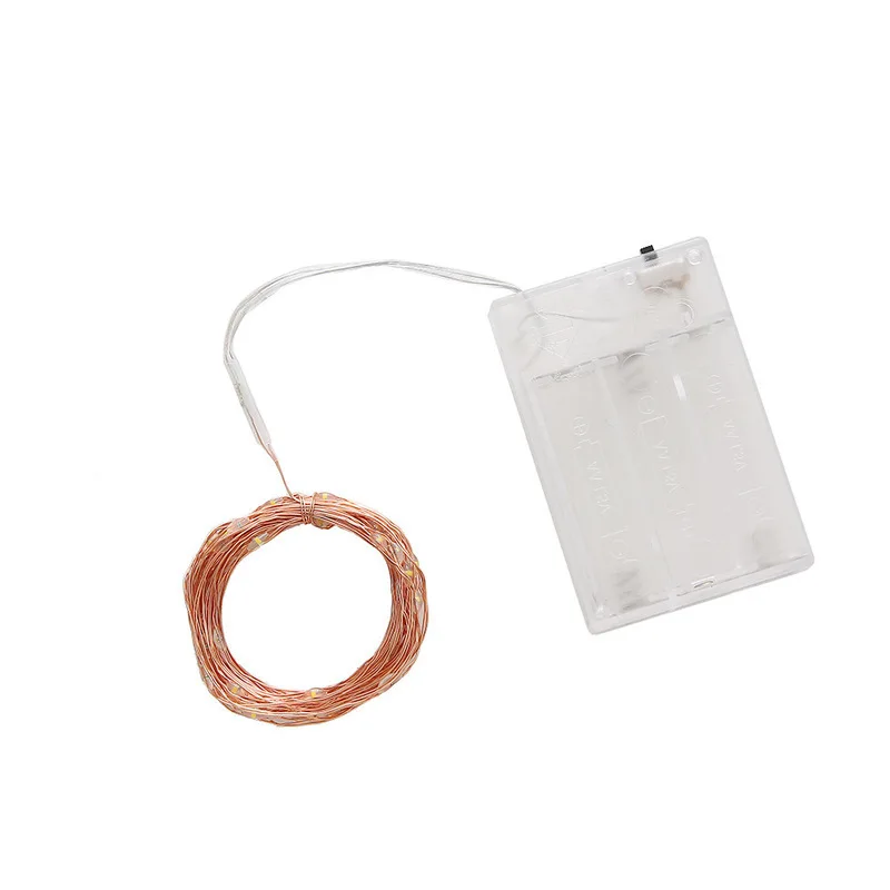 

1m/2m/3m/10m Copper Wire Battery Box Garland Decoration for Home Decoration Fairy for Party Decoration String Light