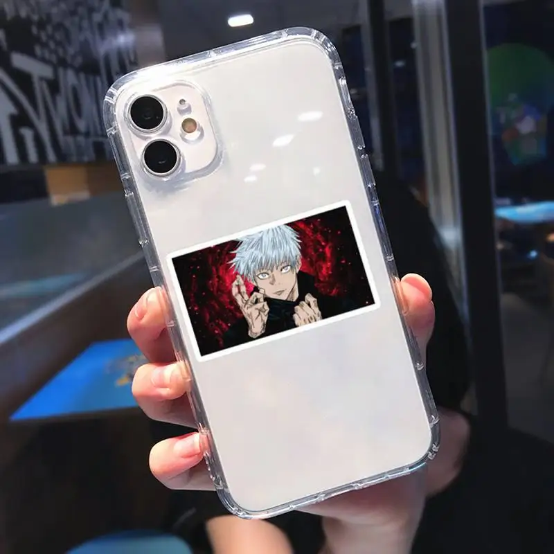 

Hot Anime Jujutsu Kaisen Phone Case Transparent for Clear iPhone 11 12 mini pro 8 7 6 6S XS MAX Plus X 5S SE 2020 XR