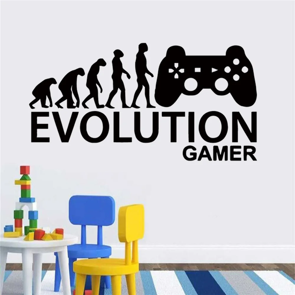 

Gamer Wall Sticker Vinyl Mural For Kids Boys Room Decals Ps4 Gaming Poster Decor Door Stickers