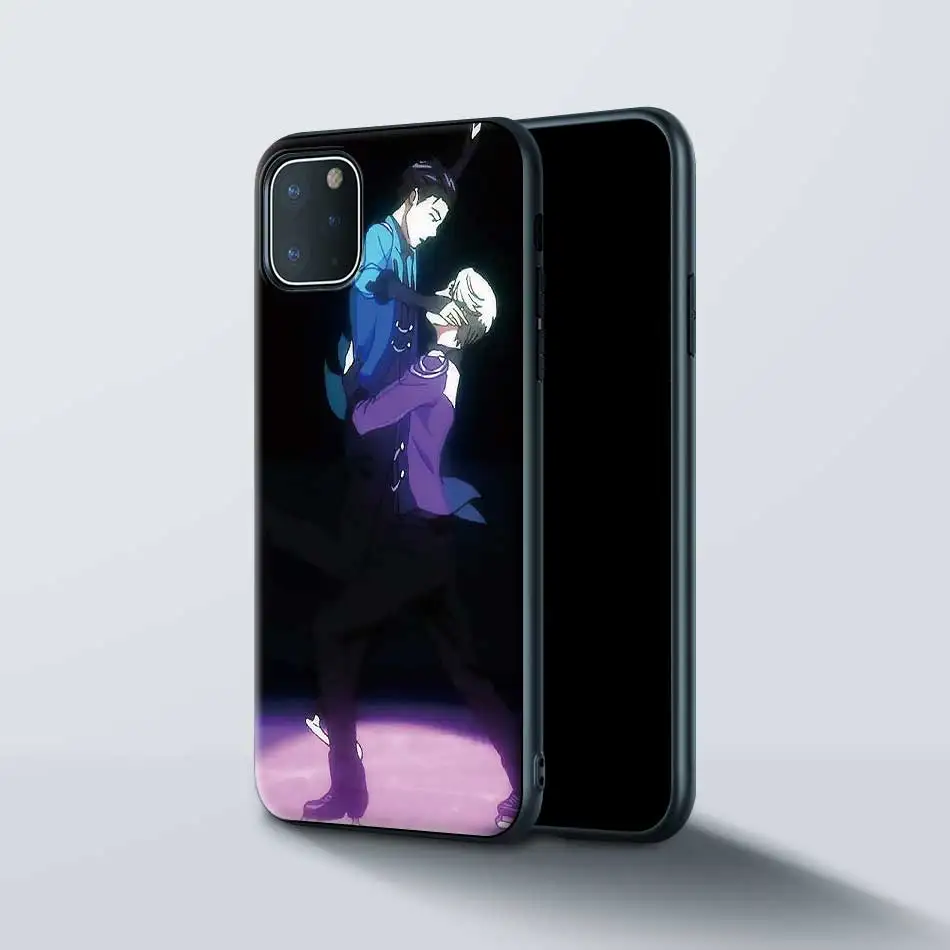 

Hot Yuri On Ice Anime Case for iPhone 12 Mini 11 Pro 7 8 XR X XS MAX 6 6S Plus 5 5S SE 2020 Black Silicone Soft Phone Cover
