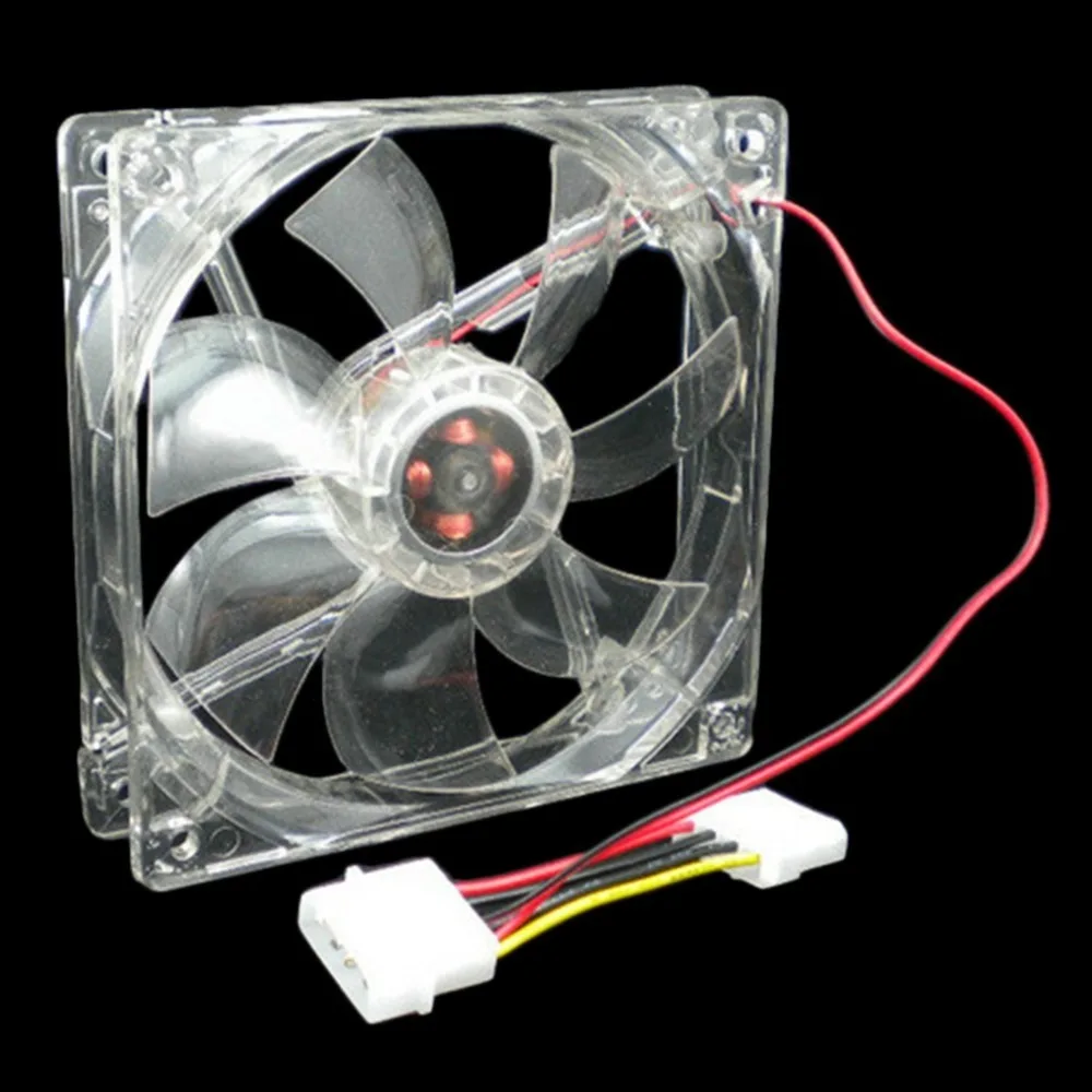 Cooling Fan 12V 0.20A 80 x 80 x 25 mm Computer fan 4 LED Sil