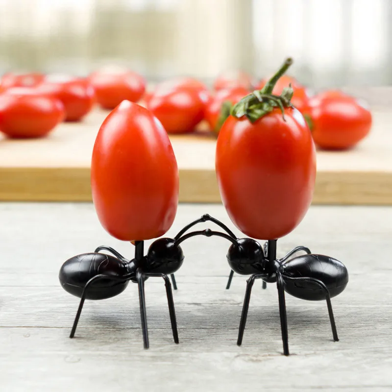 

12 PCS Ants Food Fruit Picks decoration Ant Shape Forks Snack Cake Dessert Tableware for Home Kitchen Party Dinner Fruit Pick