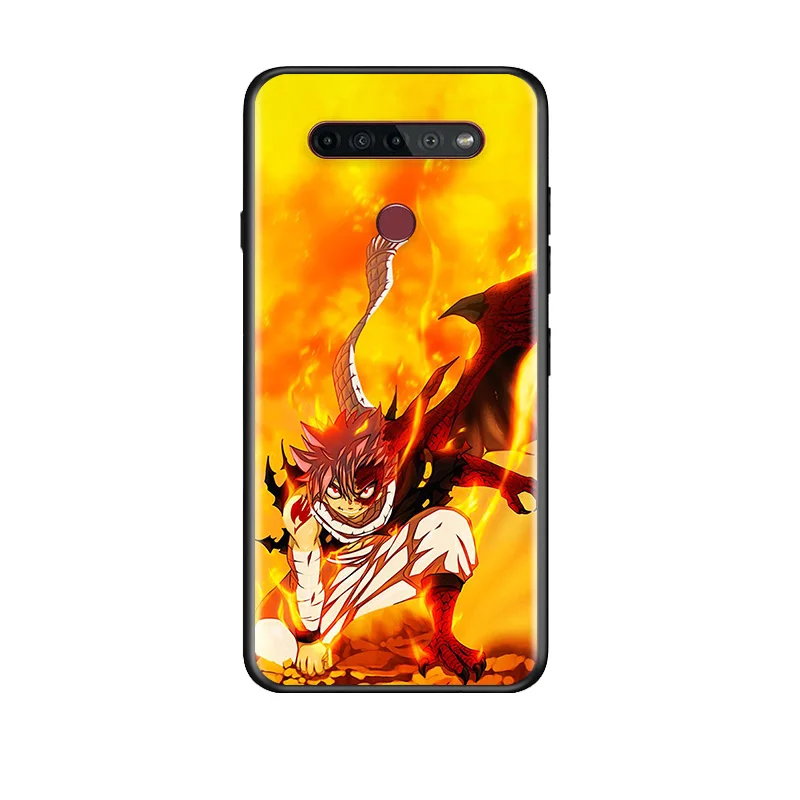

Anime Fairy Tail For LG G8 V30 V35 V40 V50 V60 Q60 K40S K50S K41S K51S K61 K71 K22 ThinQ 5G TPU Silicone Black Phone Case