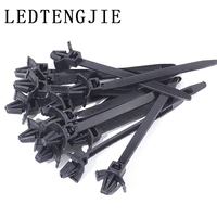 ledtengjie automotive corrugated pipe tie wrapped cable clamp 100 pcs harness fastener cable tie management tie wire