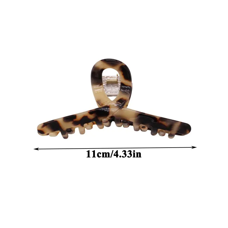 

New Korean Geometric Acetate Hair Claws Hair Crabs Clip Leopard Grain Hair Clamps For Women Fashion Vintage Hair Accessories