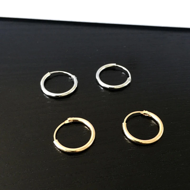 Classic Hoop Earrings For Women Men Couple Simple Gold Color Statement Circle Cool Boys Jewelry Wholesale 2020 | Украшения и