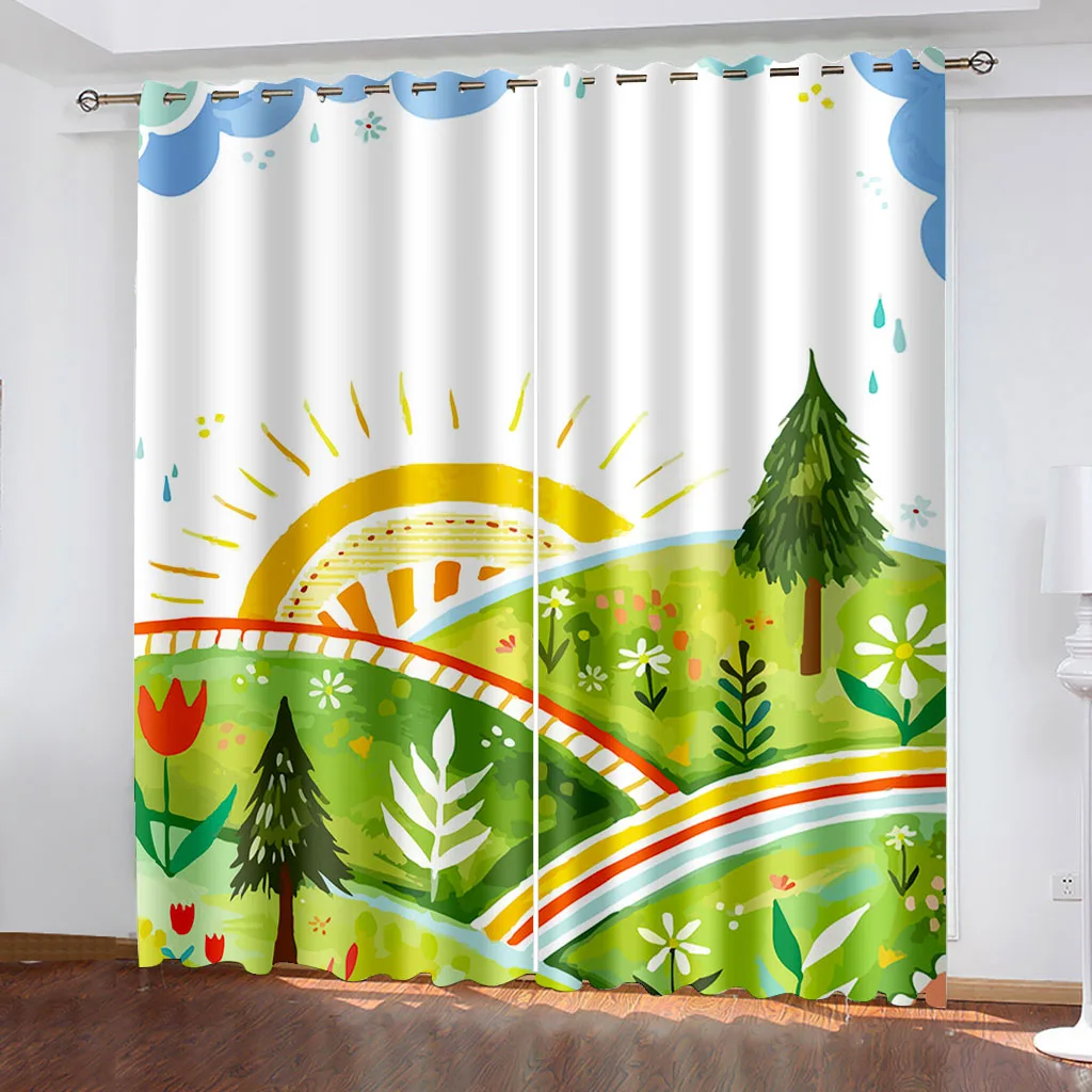 

3D Cartoon Anime Pattern Blackout Curtain Kit, Suitable for Children's Bedroom and Other Scenes (pictures Can Be Customized)