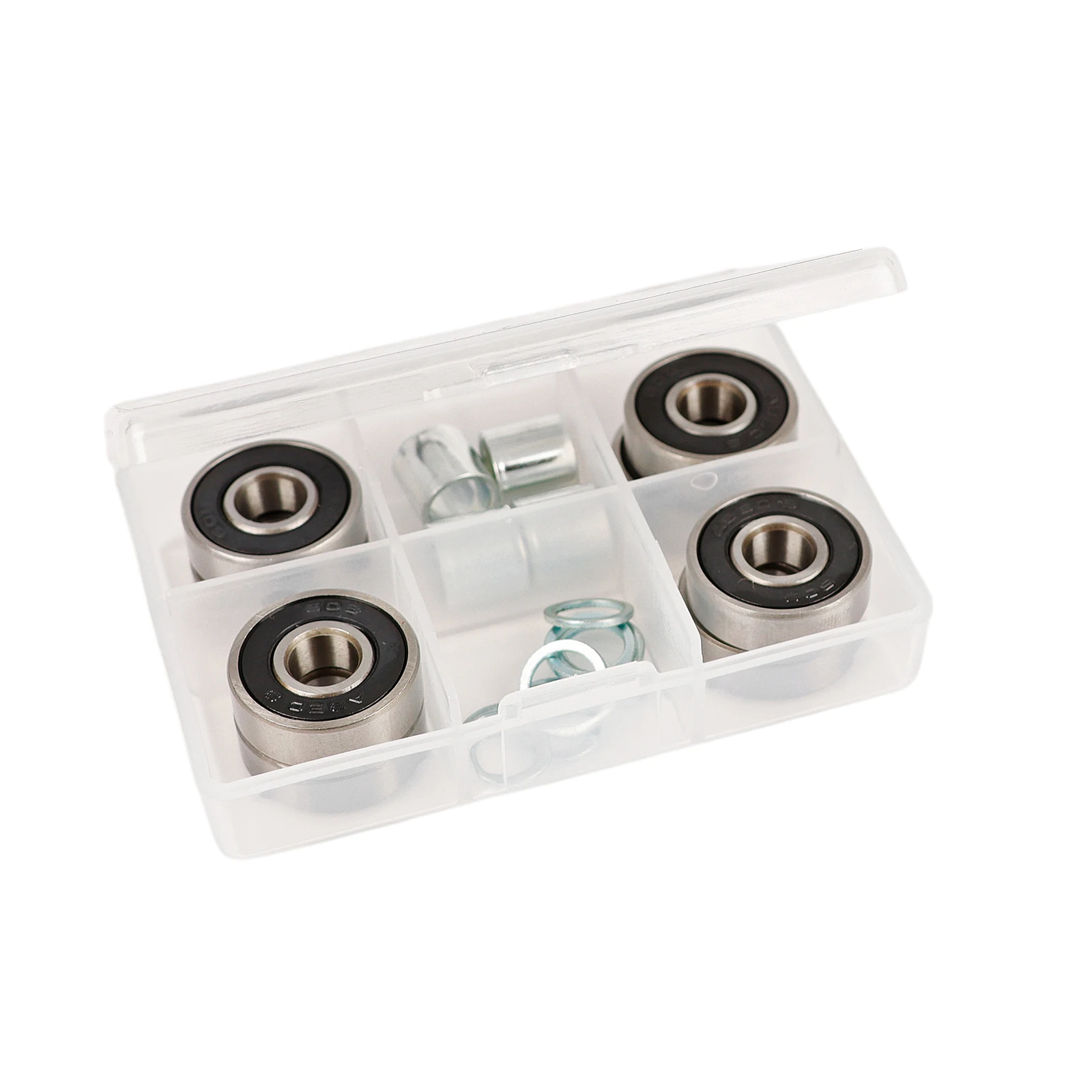 

8x ABEC-9 Skateboard Bearing Roller Skates Wheels Stable Ball Bearings Bushing Shims Gasket Washer with Case