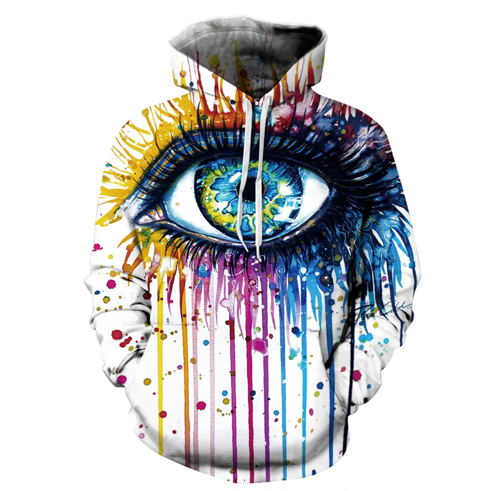 

Rainbow eye By Pixie cold art Autumn/Winter Sweatshirts Men Hoodies 3d Printing Pullover Funny Tracksuits Streetwear Hoody