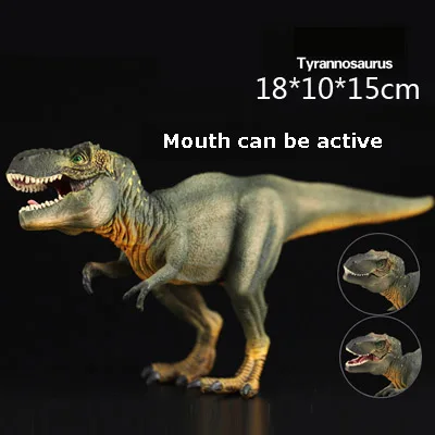 Оригинальные Динозавры юрского периода Indominus rex Spinosaurus raptor модель трицератопса коллекционные вещи Детские обучающие игрушки для детей подарок - Цвет: Rex green