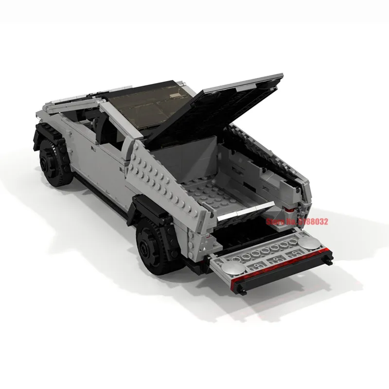 

New 950PCS Future Supercar Teslaed HighTech Cybertrucks Launch V3 Expert Concept Model Building Blocks Bricks Toy Kid Gift Boy