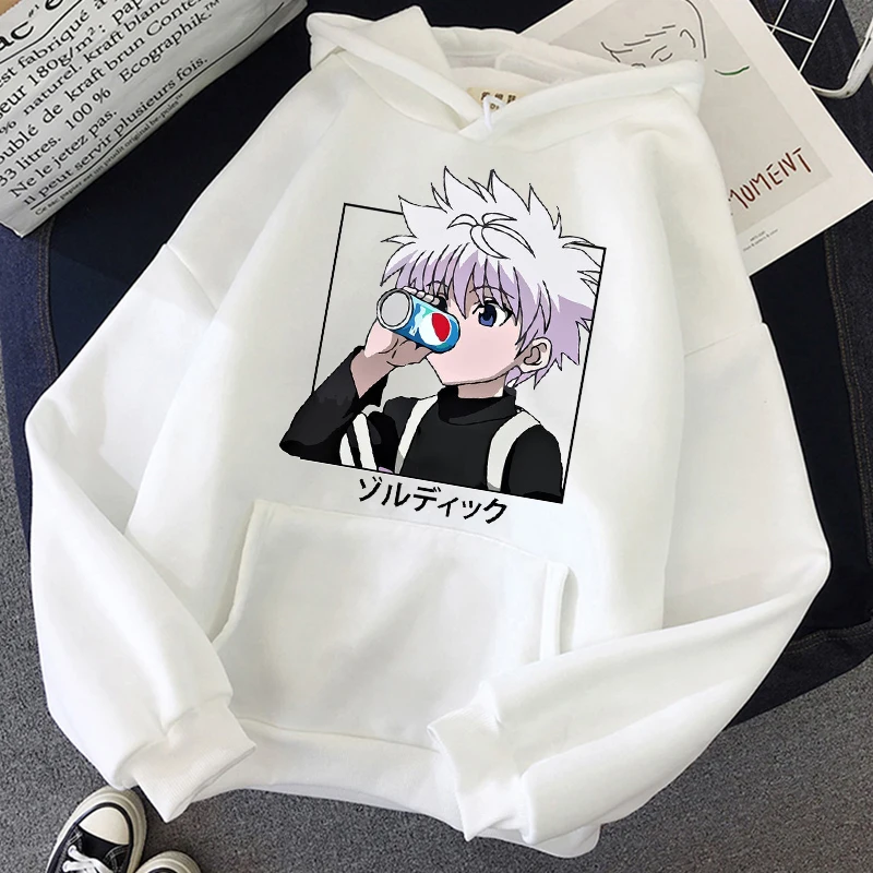 Женские худи Hunter x Killua с капюшоном унисекс Zaoldyeck длинным рукавом свободная