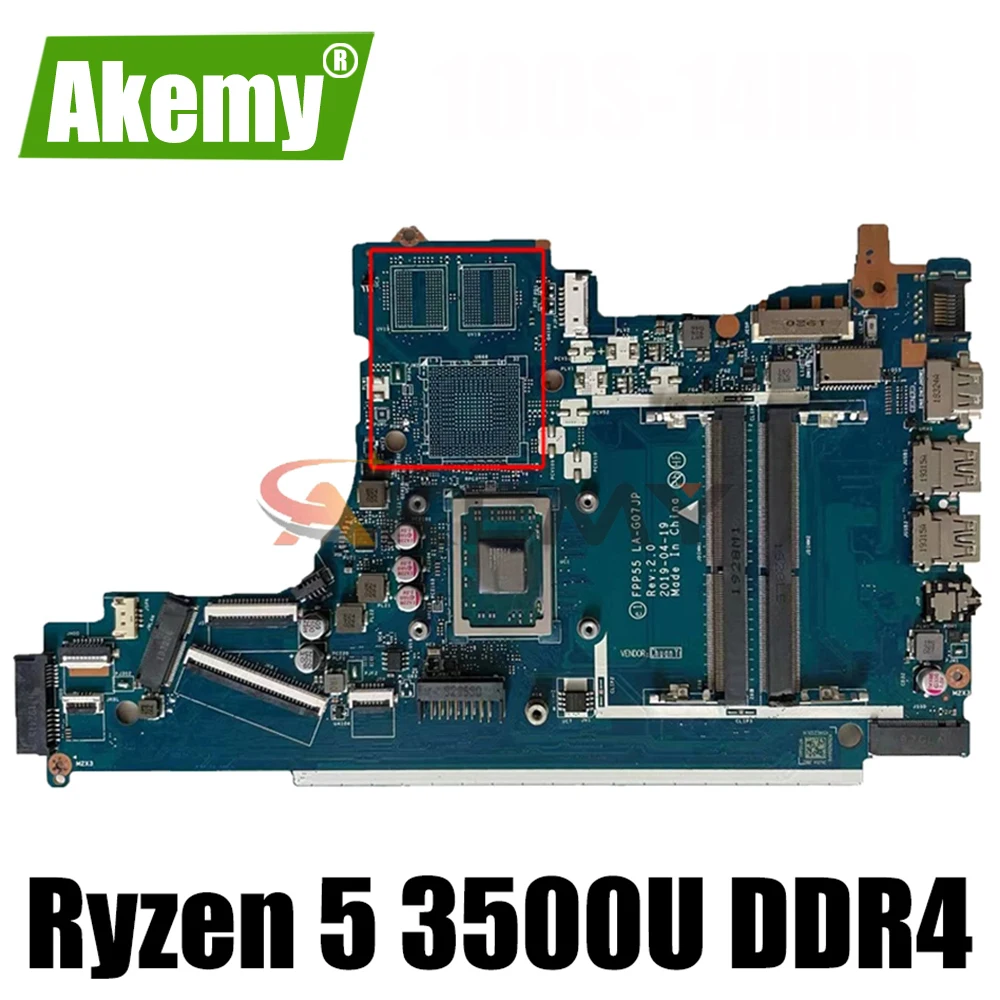 

Akemy For HP 15T-DB 15-DB 15-DX Series Laptop motherboard Ryzen 5 3500U DDR4 L46515-601 L46515-001 FPP55 LA-G07JP