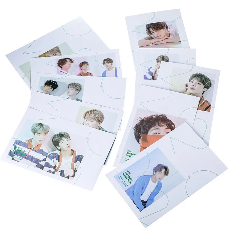 Поздравительные открытки сезона 2020 1 шт. V JIN RM SUGA JIMIN JUNGKOOK JHOPE Kpop 3D фотооткрытка