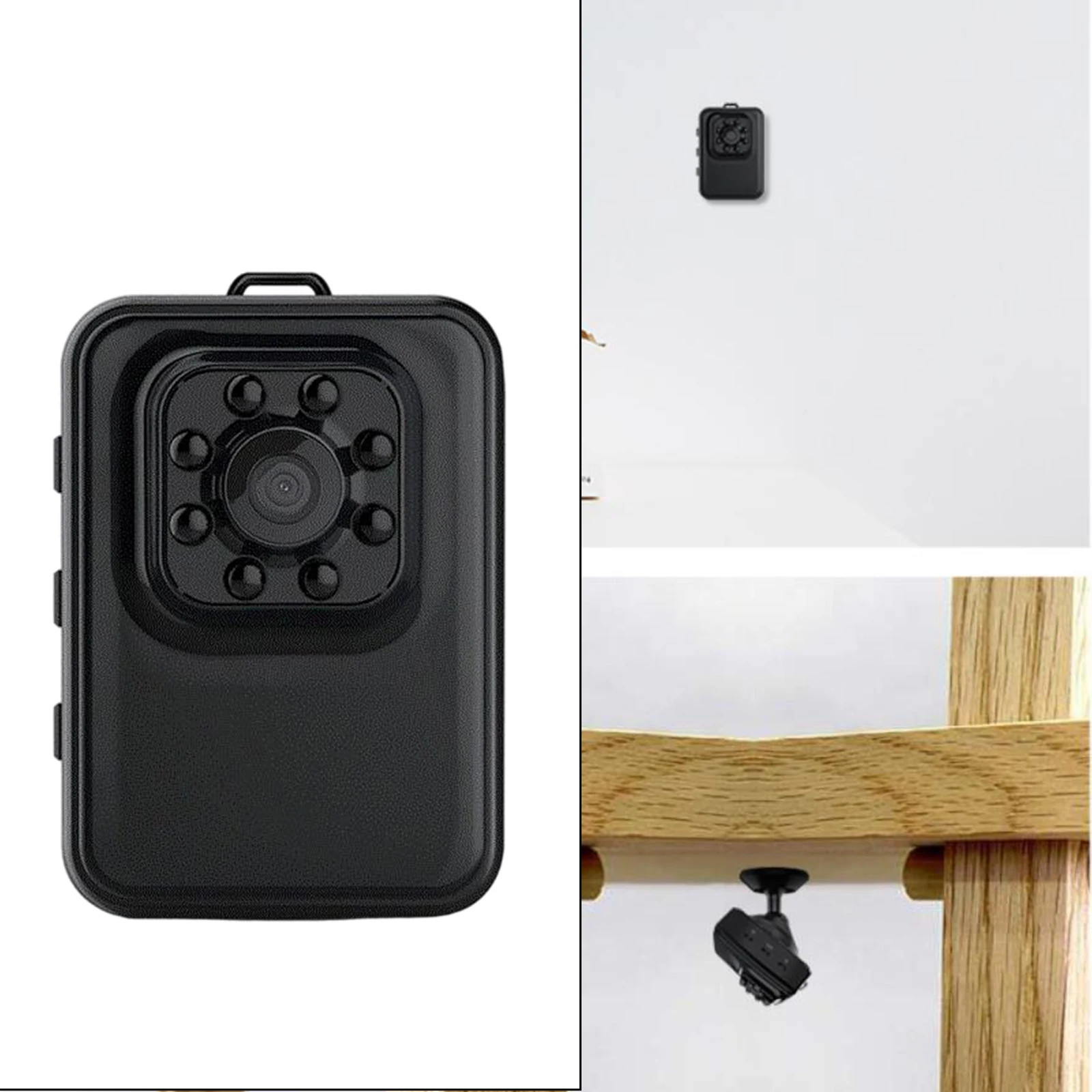 

Compact 1080P Mounted Camera Surveillance Camera Nanny Camera Rechargeable for Home Security Backyard Office Indoor Outdoor